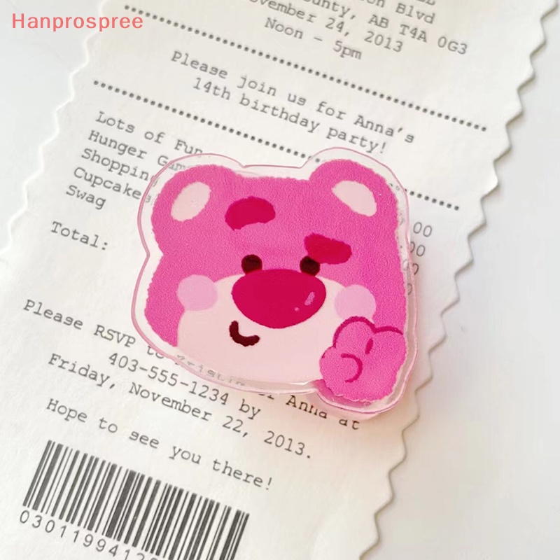 1 Kẹp Giấy / Kế Hoạch Bằng Acrylic Hình Gấu / Dâu Tây Dễ Thương Trang Trí Văn Phòng / Trường Học