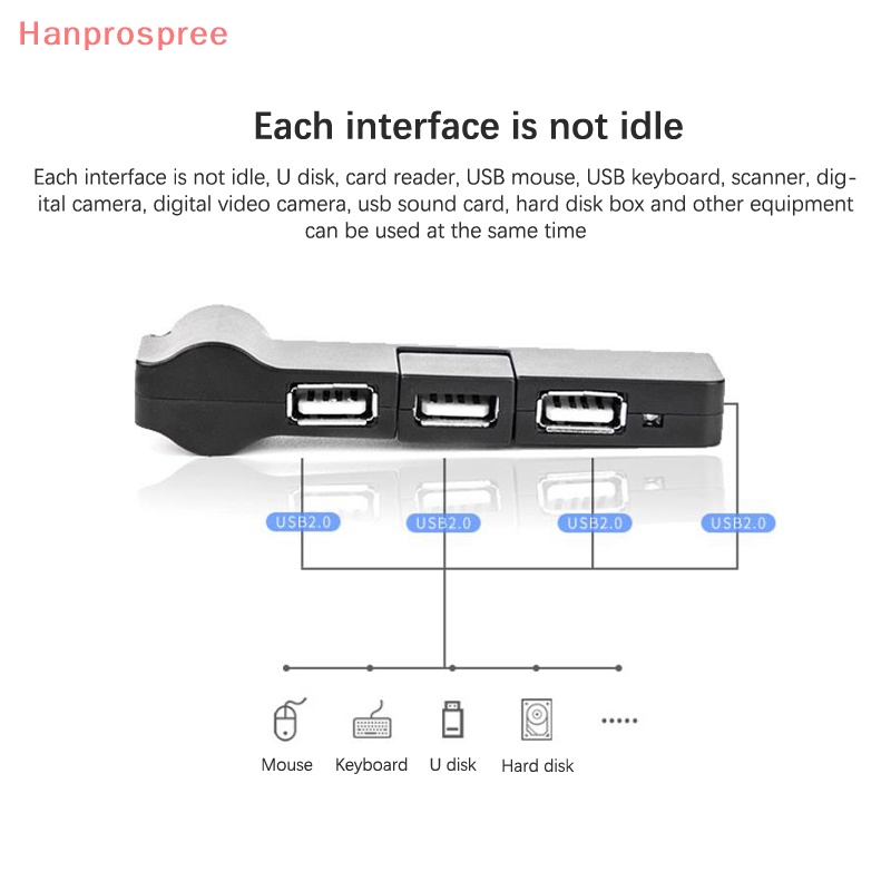 Bộ Chia 4 Cổng Usb 2.0 Hub Mini Tiện Dụng