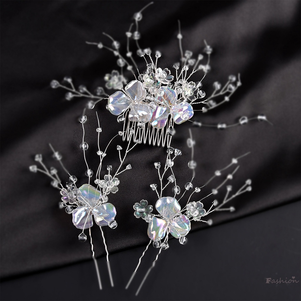 Lược Cài Tóc Đính Ngọc Trai Handmade Đơn Giản Cho Cô Dâu