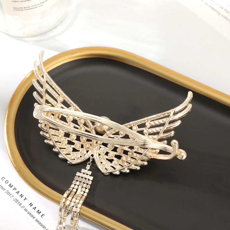 Kẹp Tóc Tua Rua Đính Kim Cương Pha Lê Toàn Diện Phong Cách Hàn Quốc Cho Nữ