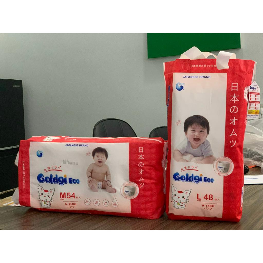 Bỉm Nhật Goldgi Eco Dán/ Quần Đủ Size NB86/S76/M DÁN 66/M54/L48/XL44/XXL32