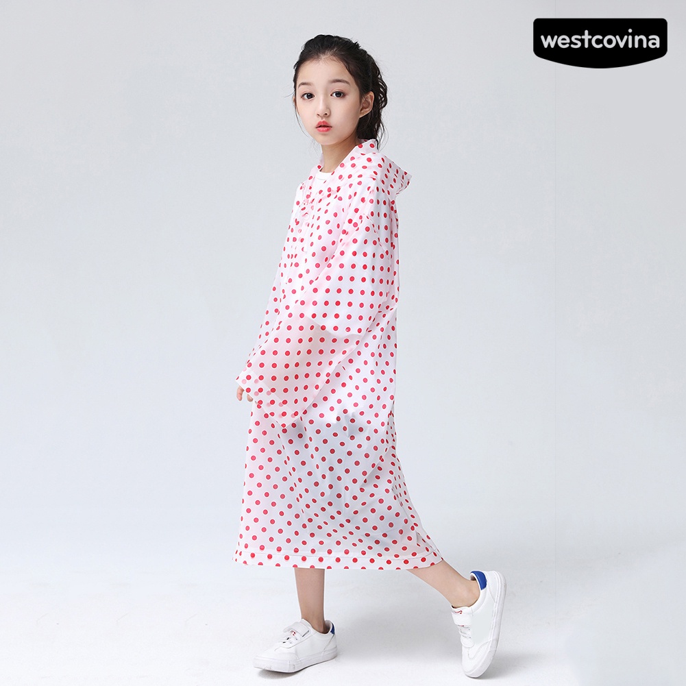 [COD]☁Áo Mưa Chấm Bi Có Mũ Trùm Tiện Lợi Dành Cho Bé