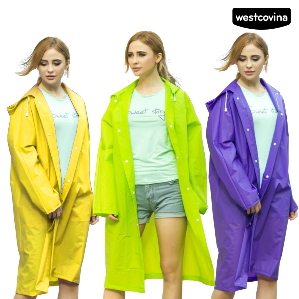 [COD]☁Áo Mưa EVA Trong Suốt Có Mũ Trùm Tiện Dụng Cho Nữ