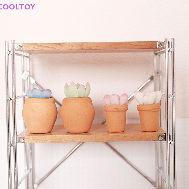 Mô Hình Chậu Cây Sen Đá Trang Trí Nhà Búp Bê Tỉ Lệ 1: 12