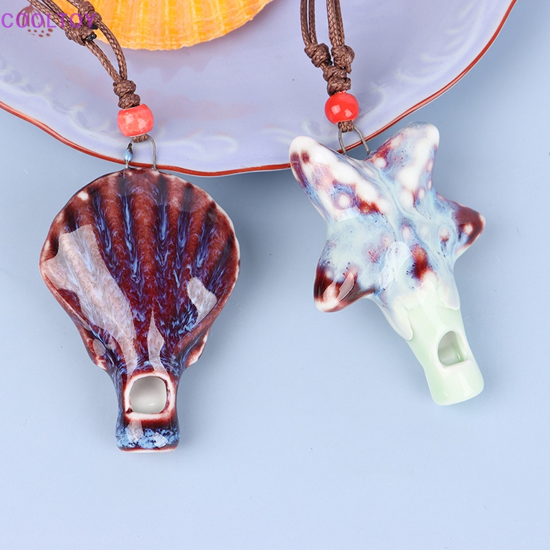 Vòng cổ Mặt Sò Bằng Gốm Sứ Nhiều Màu Cho Nữ