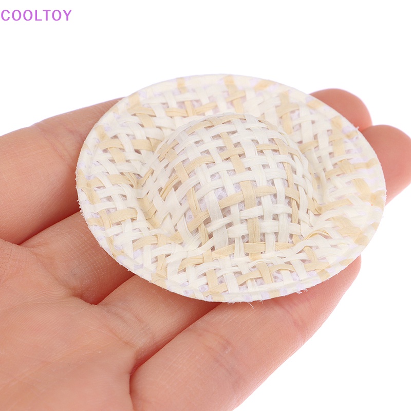 Set 10 Nón Rơm Mini 5cm Trang Trí Nhà Búp Bê