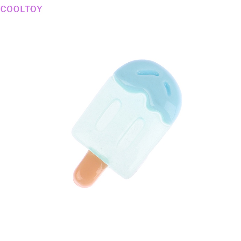 Cooltoy Set 2 Cây Kem Kẹo Mút Mini Bằng Resin Phát Sáng Màu Sắc Ngọt Ngào Dễ Thương Trang Trí Thủ Công DIY Quà Tặng Bán Chạy