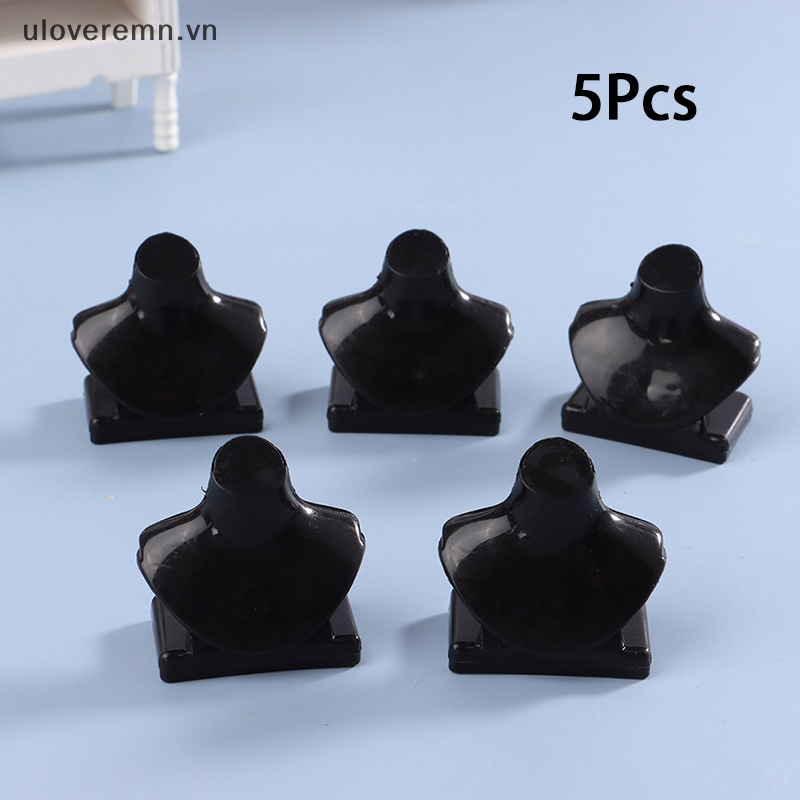 Set 5 Giá Đỡ Trưng Bày Vòng cổ Màu Đen Dành Cho Nhà Búp Bê