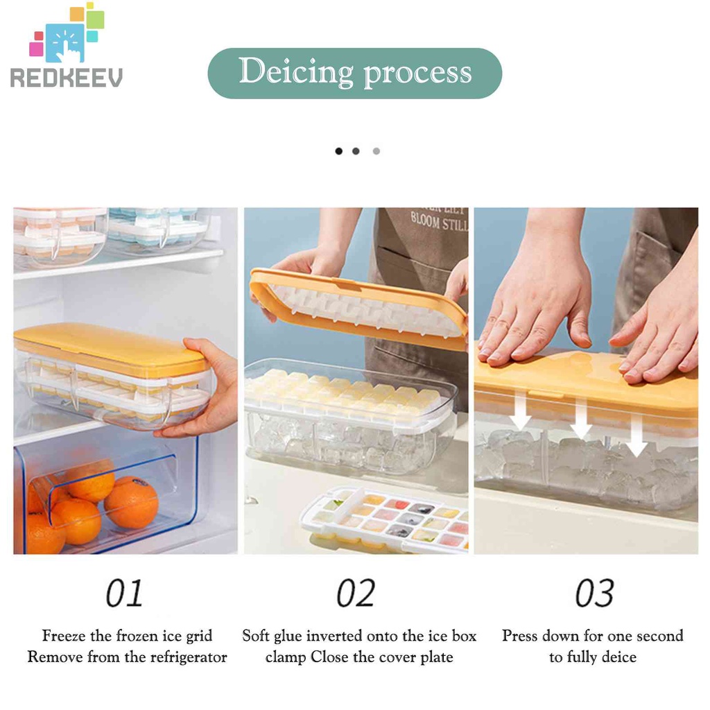 Khay Silicone Làm Đá Viên 24 / 48 Ô Chống Rò Rỉ