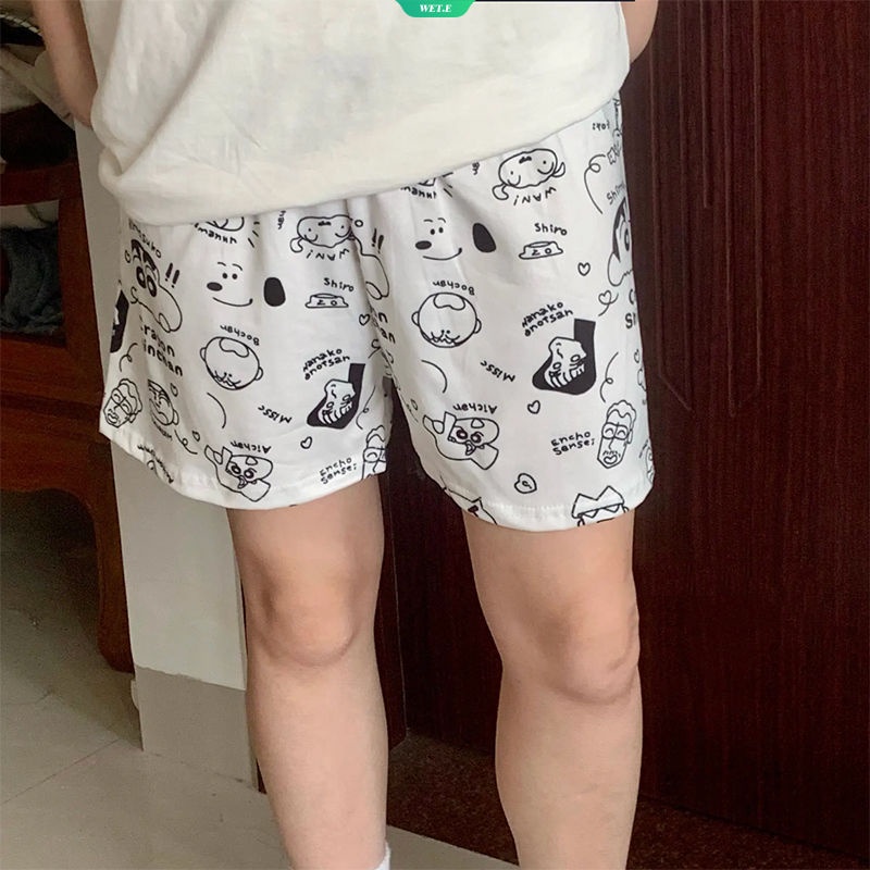 Quần Ngủ Mỏng Dáng Rộng Thoáng Khí In Hình Cá Mập Hoạt Hình Thời Trang Mùa Hè 2023 Dành Cho Bạn Nữ