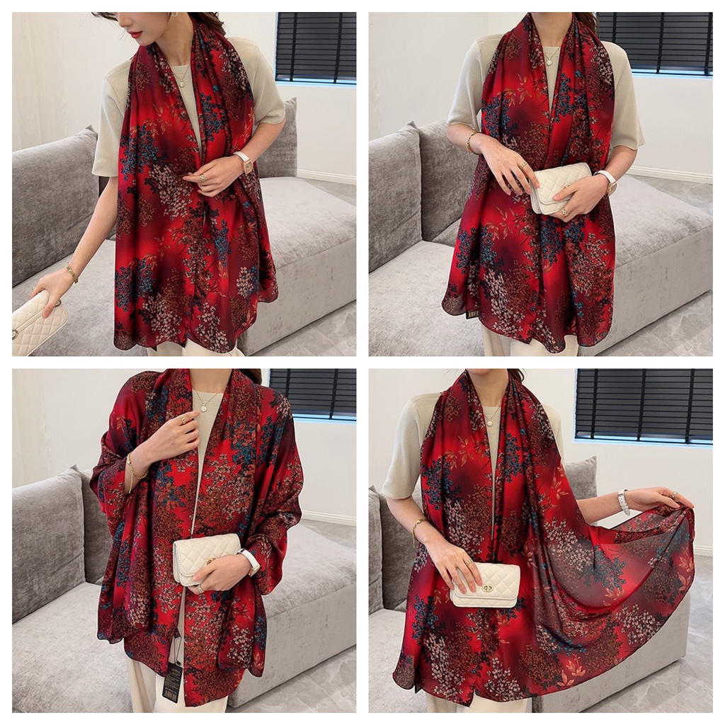 Khăn Choàng Cổ Kích Thước Lớn 180X90Cm In Họa Tiết Sang Trọng Thời Trang Cho Nữ