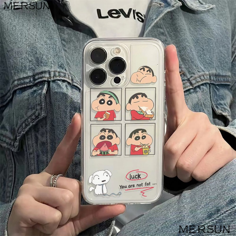 ✅Ốp Điện Thoại Dẻo Họa Tiết Hoạt Hình Cậu Bé Bút Chì Dễ Thương Chống Sốc Cho Iphone126In78 Apple plus Food 1311 14pro
