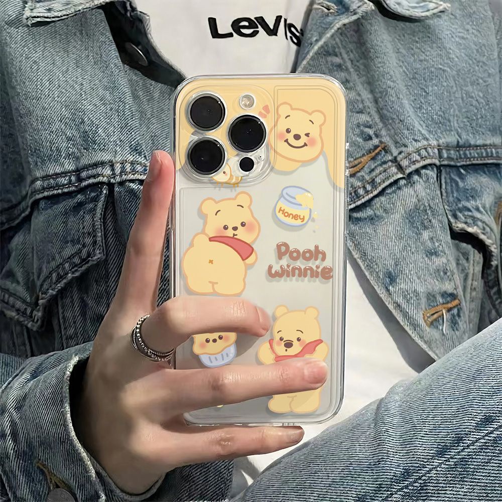 ✅Ốp Điện Thoại Dẻo Họa Tiết Hoạt Hình Gấu Pooh Dễ Thương Chống Sốc Cho Iphone126In78 13 11 A625 max 14pro