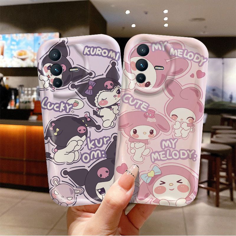 Ốp Điện Thoại Silicon Chống Rơi Họa Tiết Kuromi My Melody Cho Iphone 11 Pro Max IPX Xr Xs 14 12 13 mini 7 8 6s Plus