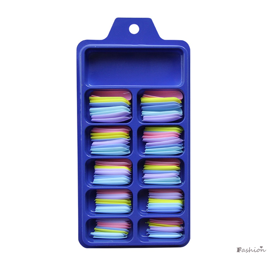 Bộ 100 Móng Tay Giả Che Phủ Toàn Diện Không Phai Màu Kèm Hộp Đựng