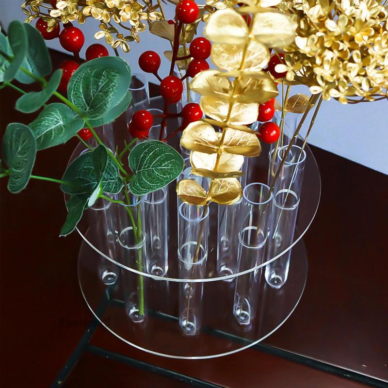 1 Bình Hoa Trong Suốt Dạng Ống Nghiệm Để Bàn Văn Phòng / Nhà Ở