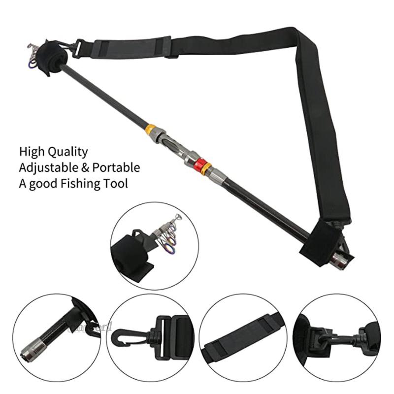 [Fenteer1] Dây Đeo Cần Câu Cá Thể Thao Ngoài Trời Đeo Vai