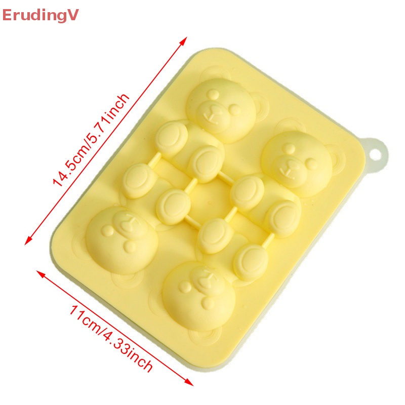 [ErudingV] Khuôn Làm Đá Viên Hình Gấu Dễ Thương Chống Văng Và Rơi Dễ Dàng Để Tủ Lạnh [Mới]