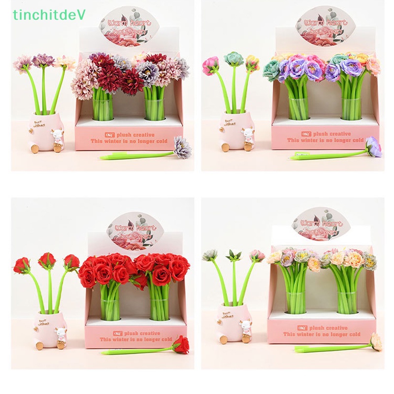 Bút Bi Silicon Mềm Hình Bông Hoa Màu Sắc Ngẫu Nhiên