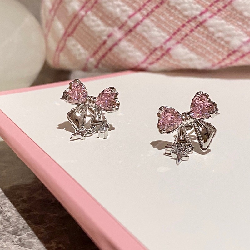 Dây chuyền/ Khuyên tai 17KM đính đá zircon thời trang cho nữ