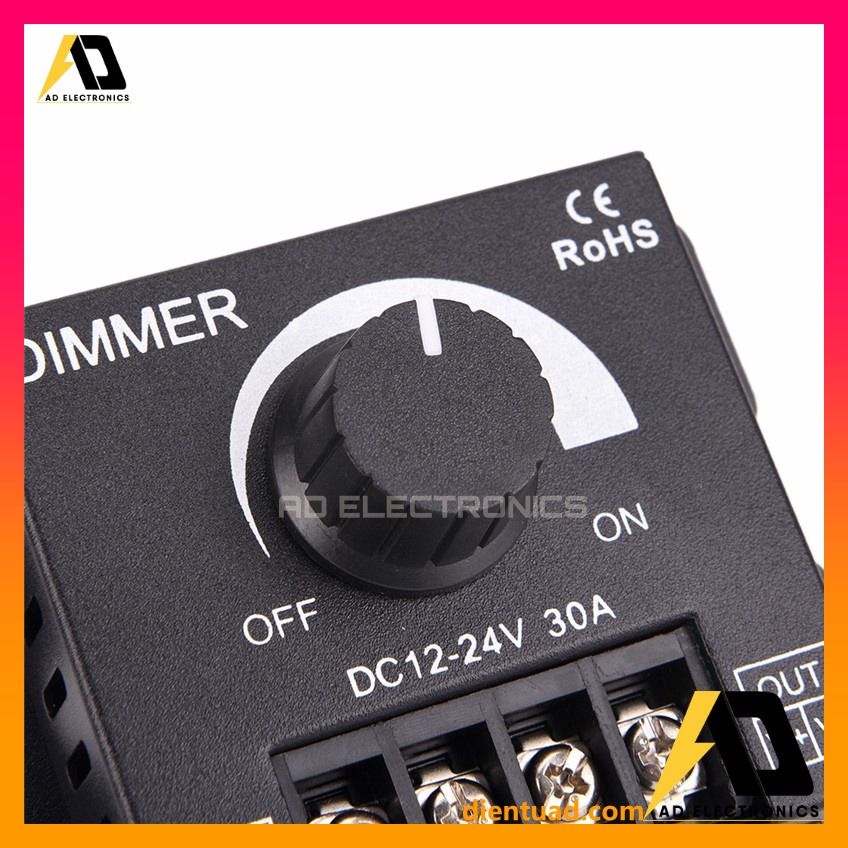 Bộ Điều Chỉnh độ sáng Đèn Led - Dimmer Điều chỉnh điện áp DC 12 - 24V Max 30A
