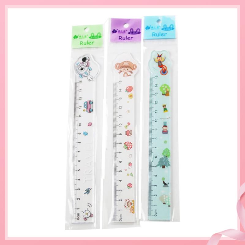 Thước Kẻ Hình Hoạt Hình Bằng Acrylic Trong Suốt Dễ Thương Có Thước Đo