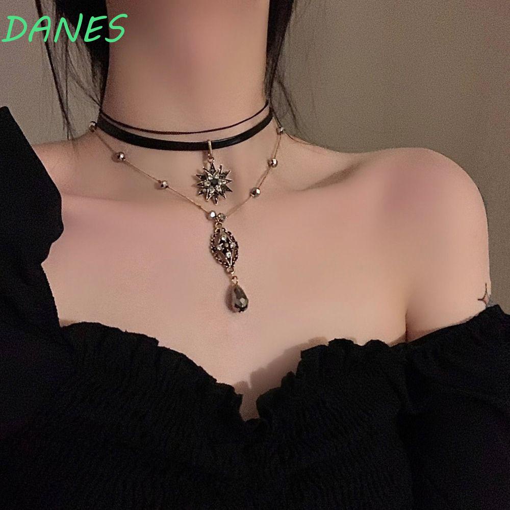 Dây Chuyền Da Mặt Ngôi Sao Nhiều Lớp Thời Trang Cho Nữ|Vòng Cổ Choker Thời Trang Cho Nữ