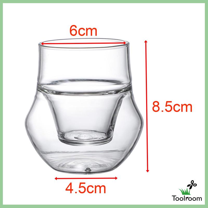 Cốc Uống Cà Phê Hai Lớp Bằng Kính Trong Suốt Dùng Cho Quán Bar / Gia Đình