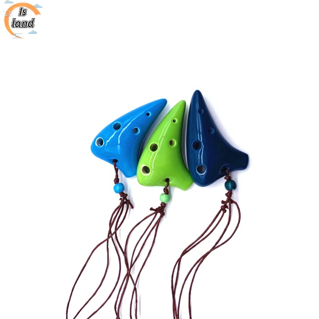 Kèn Ocarina Gốm 6 Lỗ Kèm Dây Đeo Dành Cho Người Mới Bắt Đầu