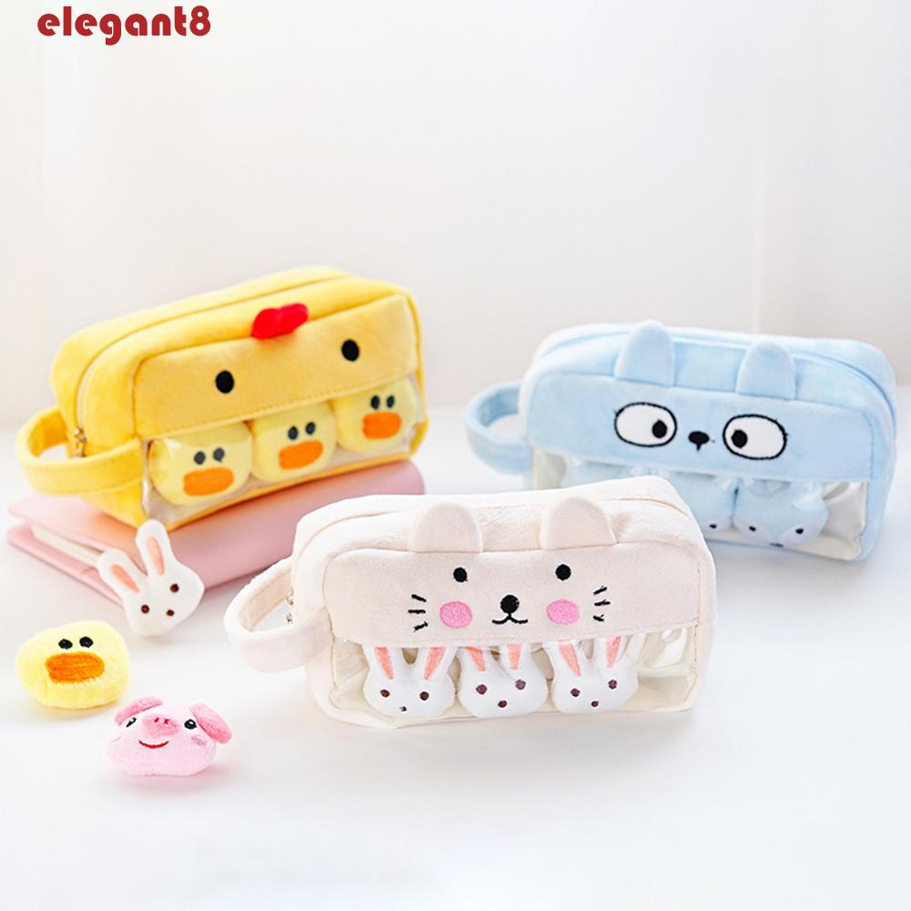 Túi Đựng Bút Chì Cỡ Lớn Phối Lông Thiết Kế Sáng Tạo