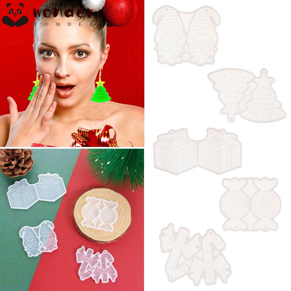 Set 5 Khuôn Làm Bông Tai Nhựa Resin UV Hình Vườn Hoa DIY|Khuôn Silicone Làm Đồ Trang Sức