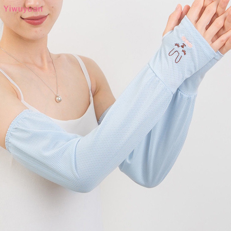 1 Đôi Găng Tay Lái Xe Chống Tia UV Bằng Lụa Lạnh Thời Trang Unisex Mới