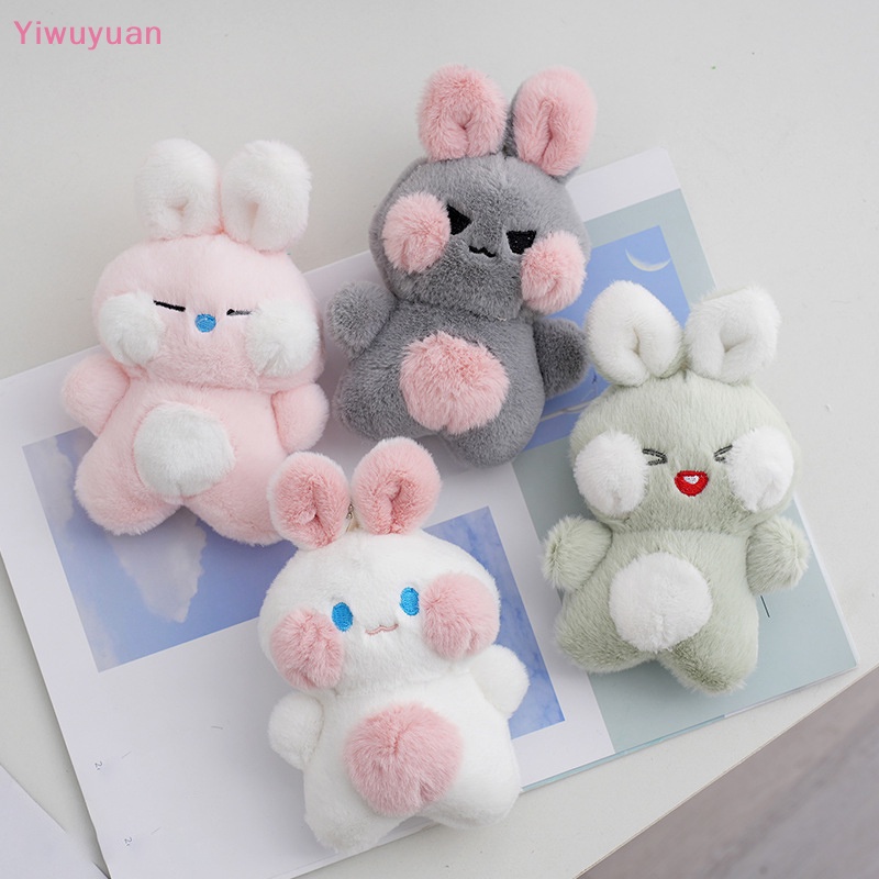 Móc Khóa Thỏ Nhồi Bông Dễ Thương Cho Ba Lô Đi Học