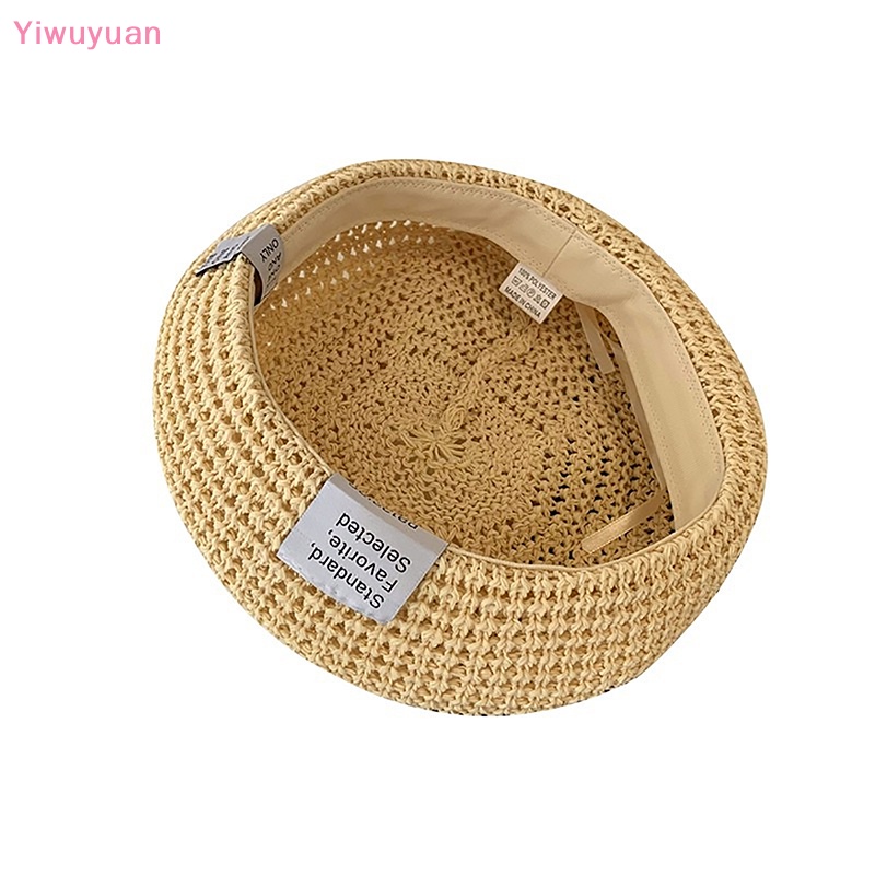 < Yiwuyuan > Mũ Beret Màu Trơn Phong Cách Họa Sĩ Vintage Thời Trang Xuân Hè Mới Cho Nam Và Nữ