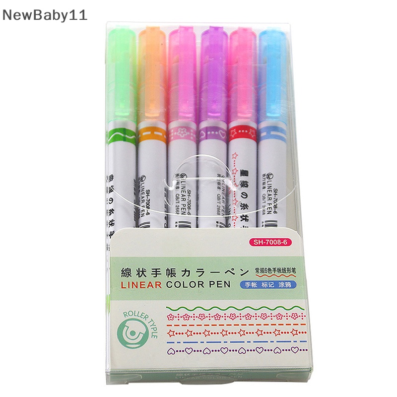 Bộ 6 Bút Lông Đánh Dấu Đường Cong Dùng Vẽ Manga Trang Trí Nghệ Thuật