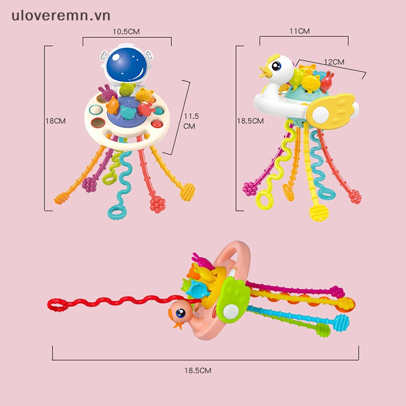 Uloveremn Đồ Chơi Dây Kéo Bằng Silicone Phát Triển Răng Cho Bé