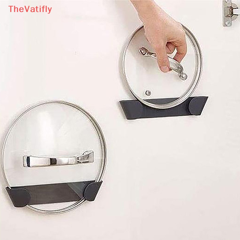 Giá Đỡ Nắp Nồi Gắn Tường Tự Dính Không Cần Đục Lỗ Dành Cho Nhà Bếp