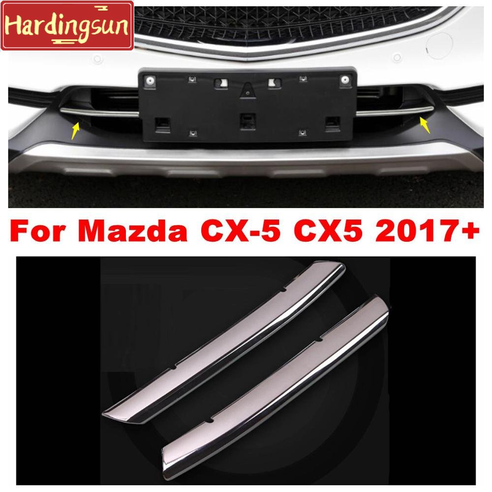 Set 2 Khung Lưới Tản Nhiệt Phía Trước Bằng Chất Liệu ABS Và Chrome Dành Cho Ô Tô Mazda CX-5 CX5 2017-2021
