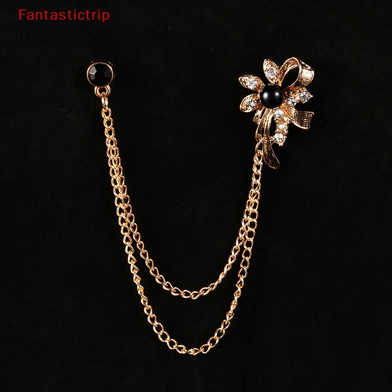 Ghim Cài Áo Hình Vương Miện Đính Pha Lê Tua Rua Thời Trang Cho Nam Nữ