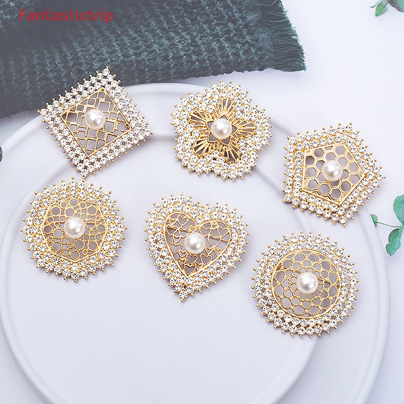 [Fantastictrip] Ghim Cài Áo Hình Đa Giác Đính Đá Phong Cách Đơn Giản Thanh Lịch Thời Trang Mới