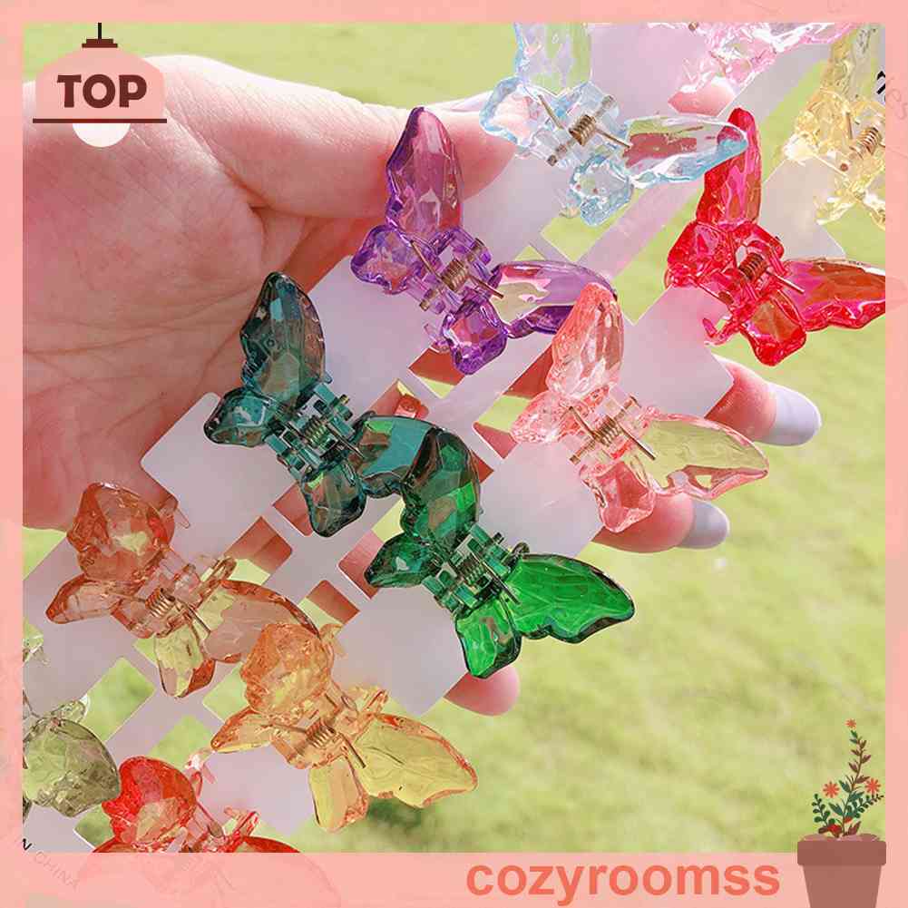 Kẹp Tóc Hình Bướm Trong Suốt Phong Cách Hàn Quốc Ngọt Ngào Cho Nữ