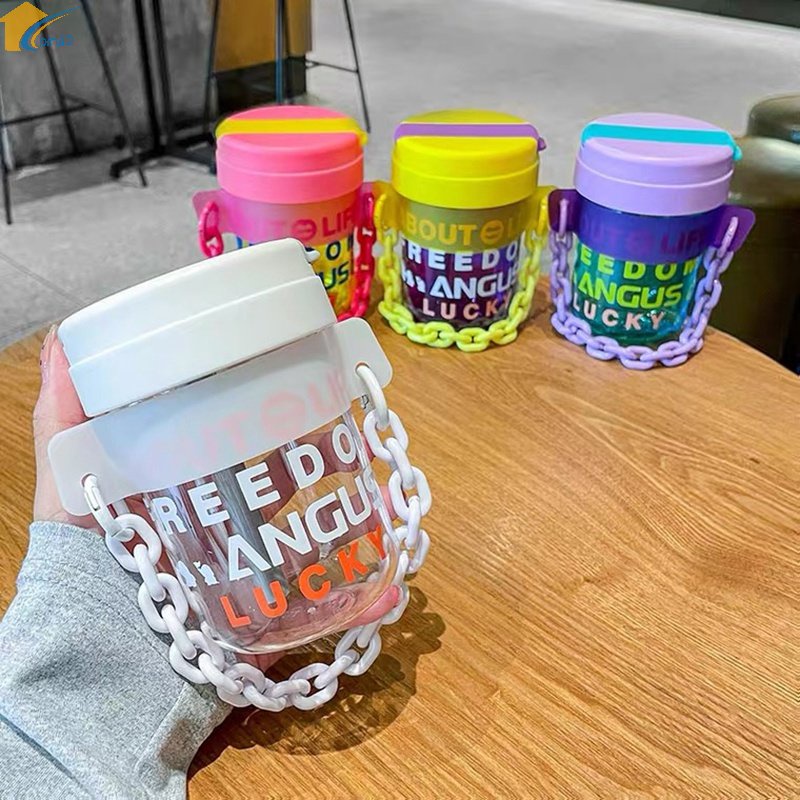 Bình Nước 300ML Kèm Ống Hút Tiện Lợi