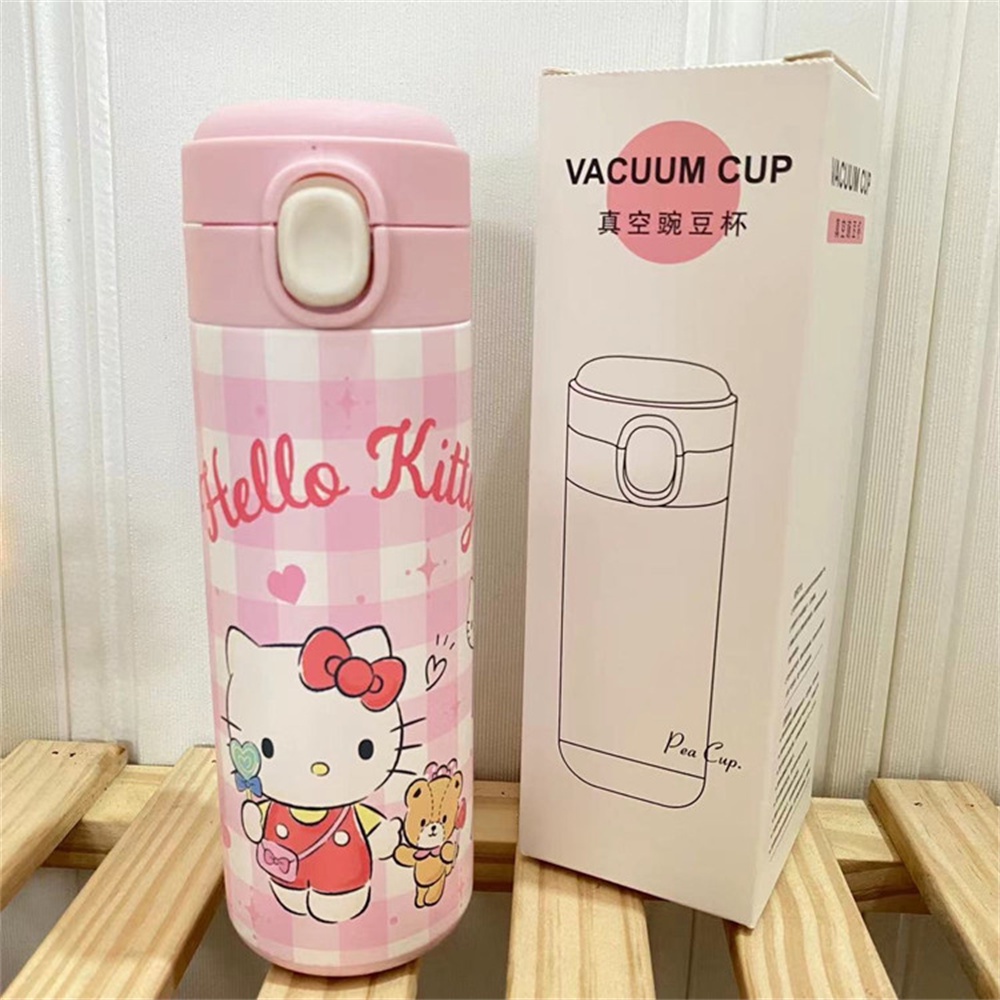 SANRIO Bình Nước Giữ Nhiệt 420Ml Bằng Thép Không Gỉ Họa Tiết Anime Kuromi Melody Cinnamoroll