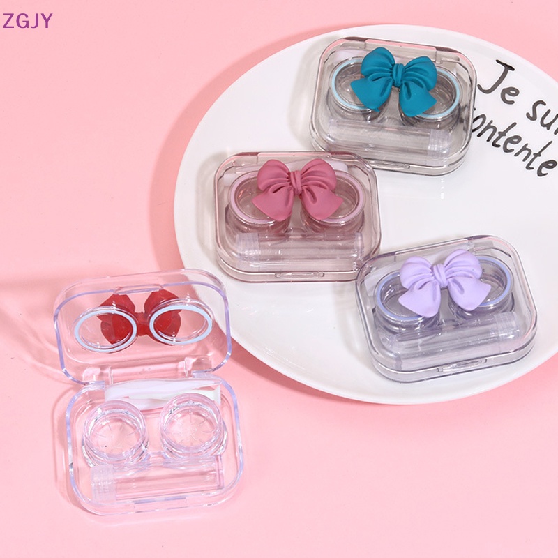 Zgjy Ins Hộp Đựng Kính Áp Tròng Màu Trong Suốt Nhỏ Gọn Phong Cách Nhật Bản Cho Học Sinh Myopia Mới