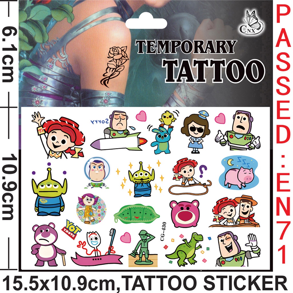 1 Hình Xăm Dán Nhân Vật Hoạt Hình Trong Toy Story