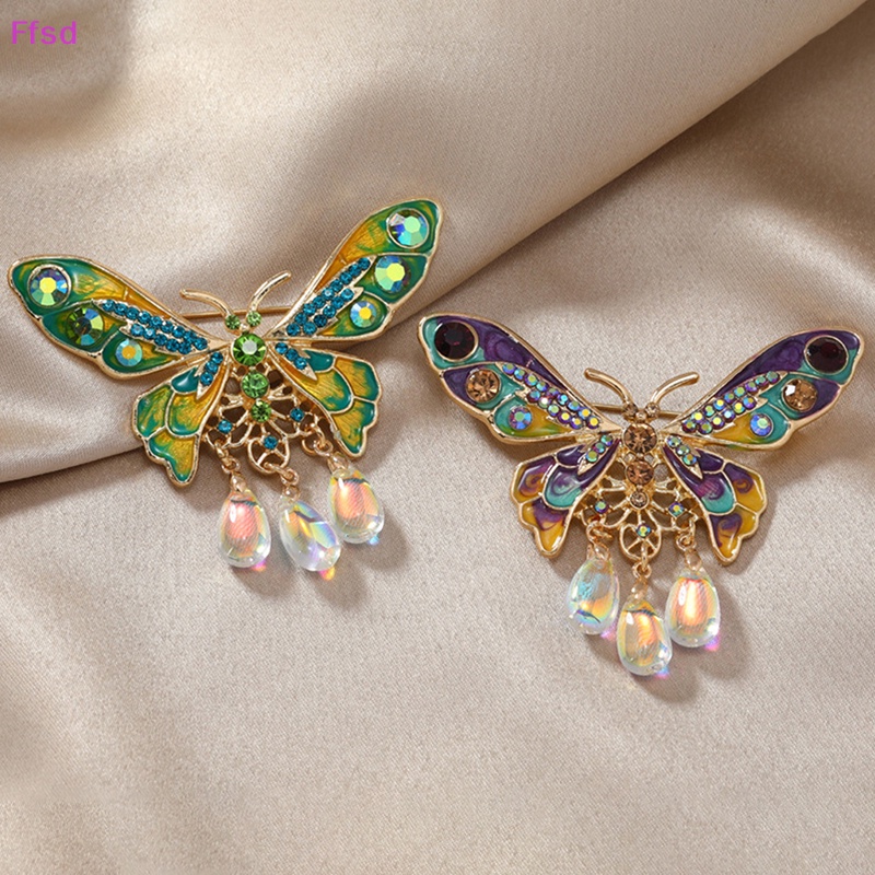 {Ffsd} Ghim Cài Áo Tráng Men Hình Bướm Tua Rua Trang Trí Tiệc Tùng / Văn Phòng Bán Chạy Dành Cho Nam Và Nữ