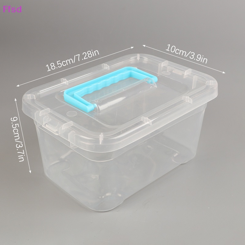 {Ffsd} Hộp Nhựa Vuông Mini Trong Suốt Đựng Trang Sức Hạt Cườm * Bán Chạy