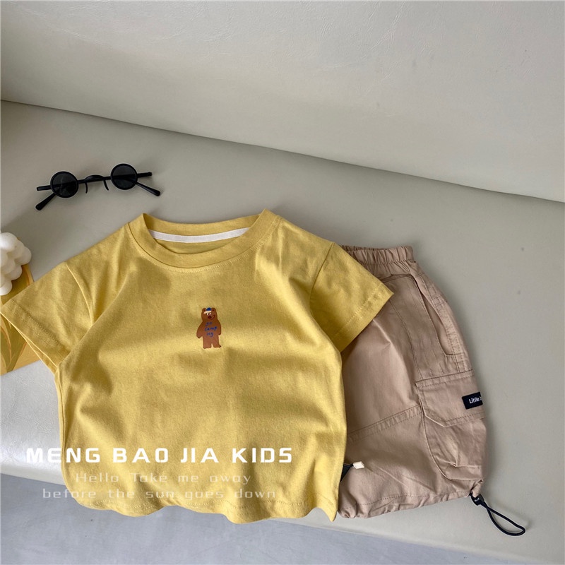 Áo thun ngắn tay cotton mùa hè cho bé