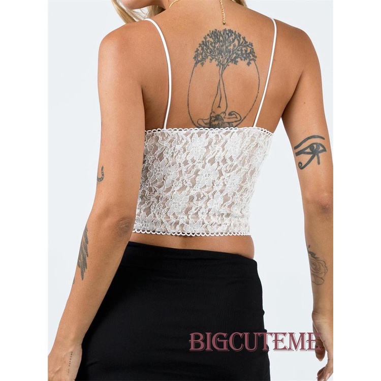 Áo Croptop Sát Nách Cài Khóa Trước In Họa Tiết Hoa Thời Trang Mùa Hè Xinh Xắn Cho Nữ