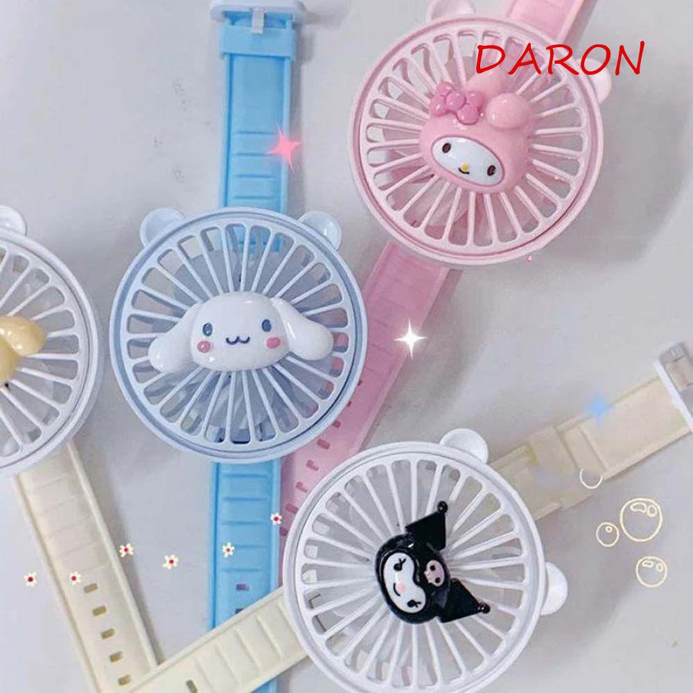 Quạt Đồng Hồ Đeo Tay Mymelody Hình Gấu Hoạt Hình Có Thể Sạc Lại Cho Trẻ Em